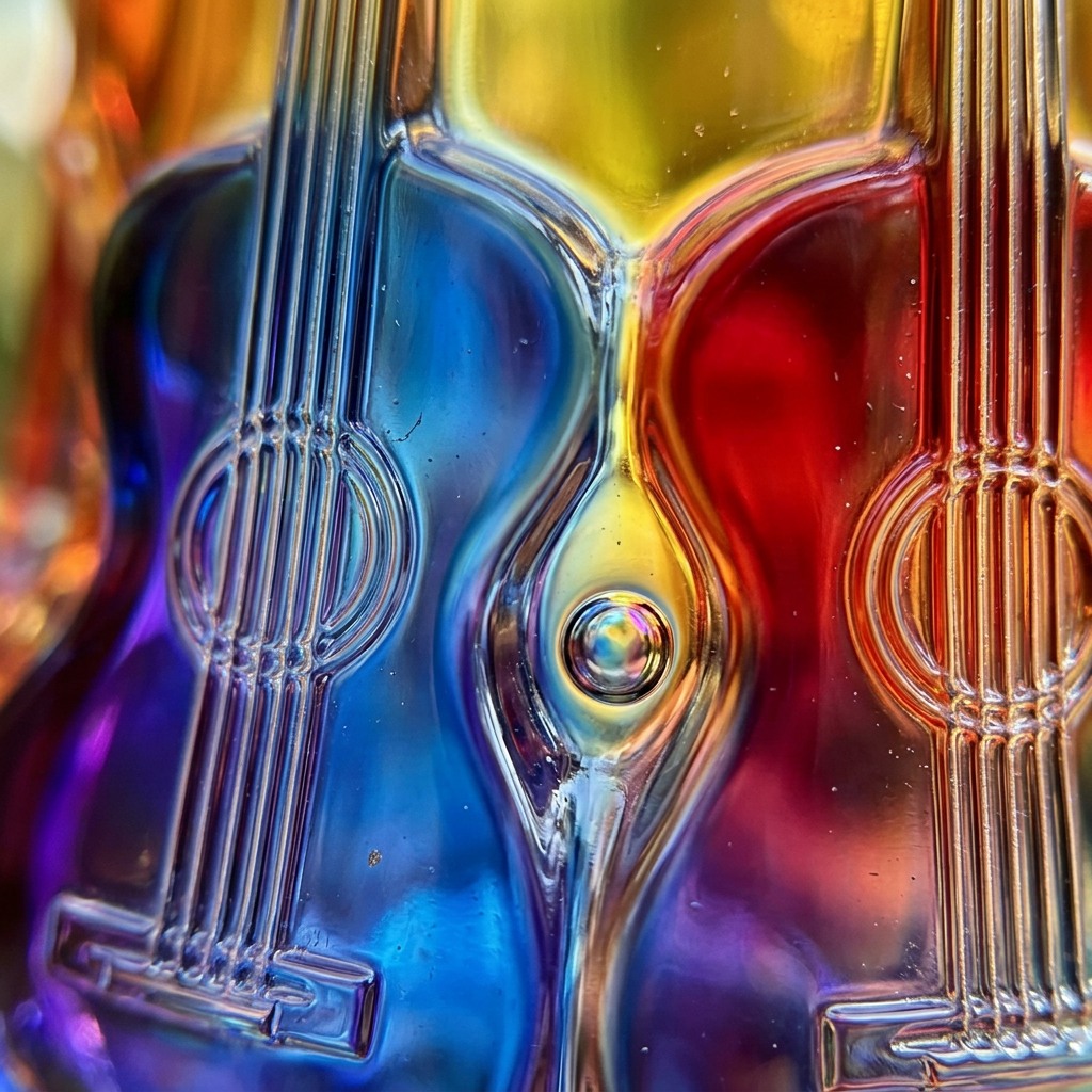 Ambachtelijke Mok met 3D Gitaar Artwork - afbeelding 3