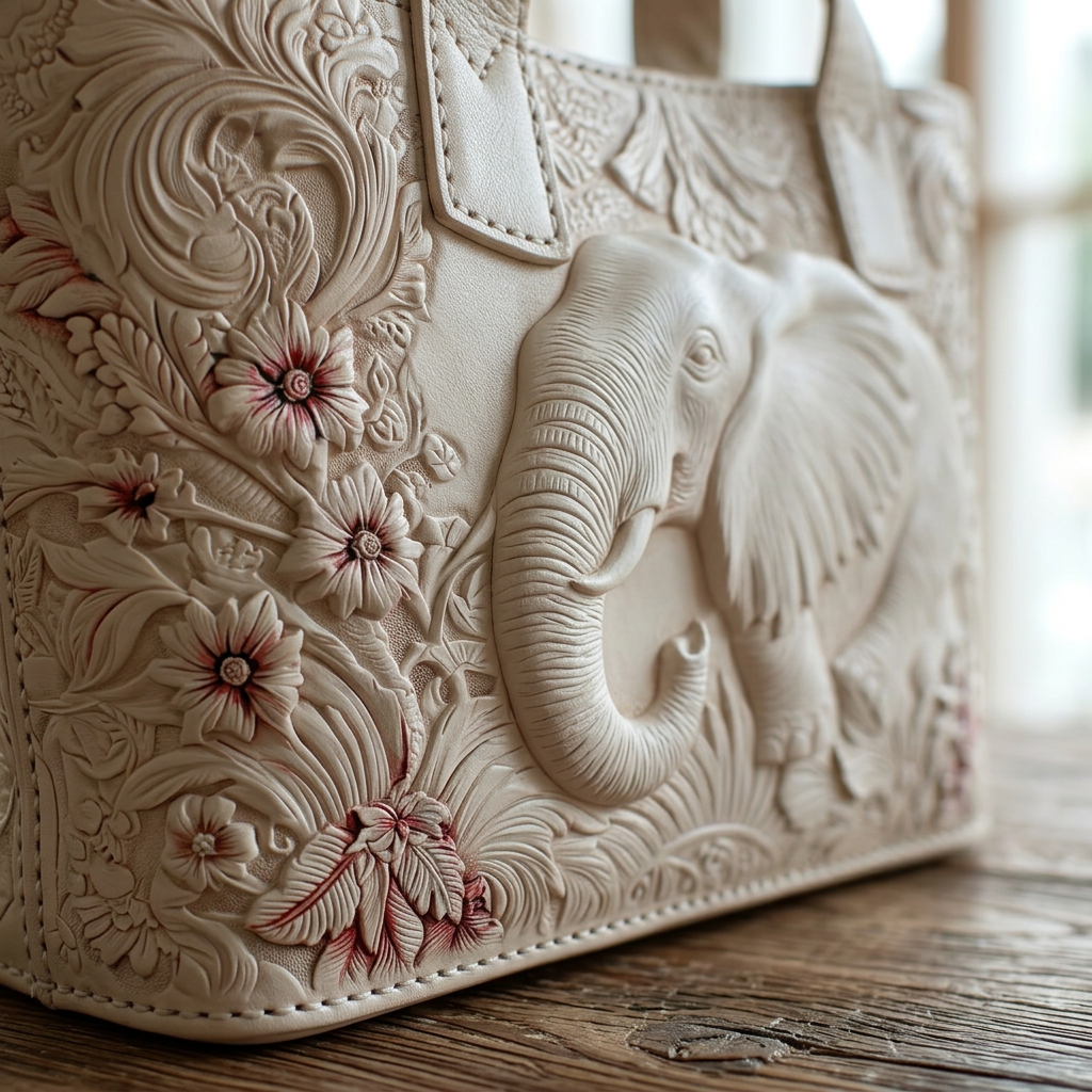 Ambachtelijke Tas - Olifant - afbeelding 3