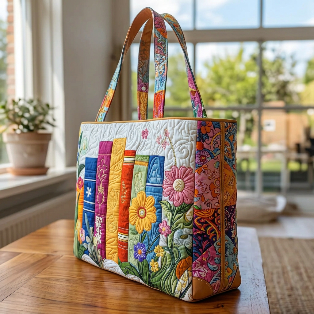 Ambachtelijke Tas - Bloemige Bibliotheek - afbeelding 3
